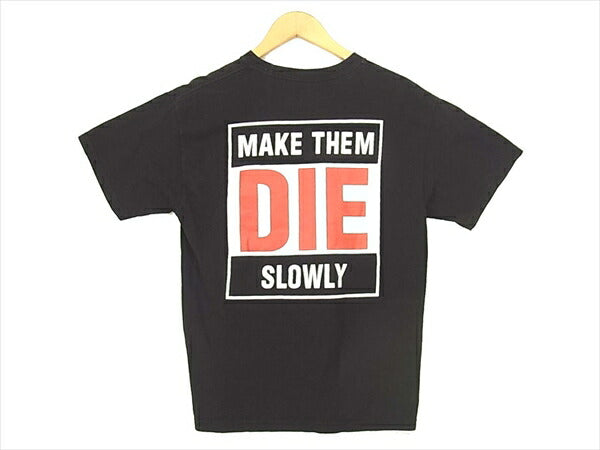 TENDERLOIN テンダーロイン MAKE THEM DIE SLOWLY W.Z.TEE ZOIN プリント 半袖 Tシャツ ブラック系 ブラック系 M【中古】