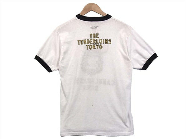 TENDERLOIN テンダーロイン T-RAGLAN 3/4 T-RAGLAN 3/4 CAHULAWASSEE RIVER プリント ラグラン リンガー Tシャツ 白系 白系 M【中古】