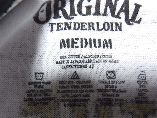 TENDERLOIN テンダーロイン T-RAGLAN 3/4 T-RAGLAN 3/4 CAHULAWASSEE RIVER プリント ラグラン リンガー Tシャツ 白系 白系 M【中古】