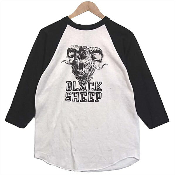 TENDERLOIN テンダーロイン T-RAGLAN 3/4 BLS BLACK SHEEP ブラック シープ プリント ラグラン Tシャツ 白系 白系 M【中古】