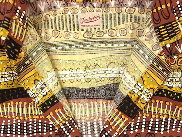 TENDERLOIN テンダーロイン ザ スタイリスト ジャパン The Stylist Japan 18AW ネイティブ ボタン ダウン 長袖 シャツ ボタンダウンシャツ マルチカラー系  マルチカラー系 S【美品】【中古】