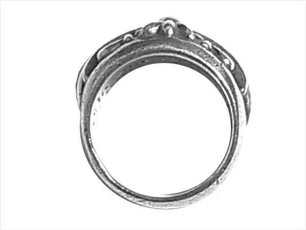 CHROME HEARTS クロムハーツ（原本無） フローラル クロス リング シルバー 14号【中古】