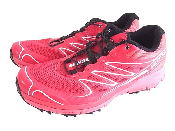 サロモン 145464 トレッキング レディース スニーカー レッド系 レッド系 24.5㎝【中古】