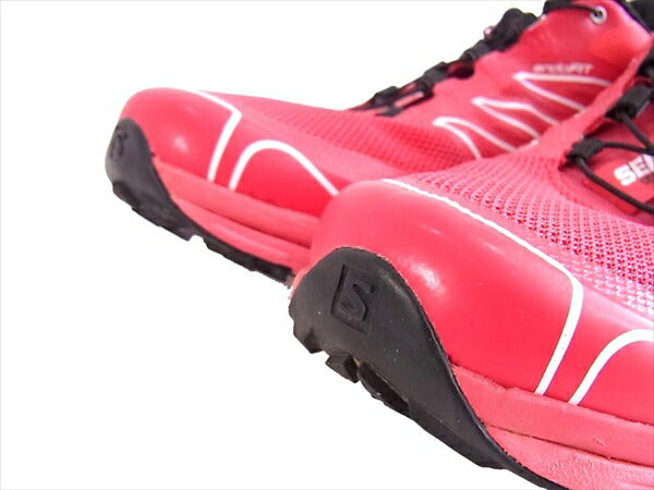 サロモン 145464 トレッキング レディース スニーカー レッド系 レッド系 24.5㎝【中古】