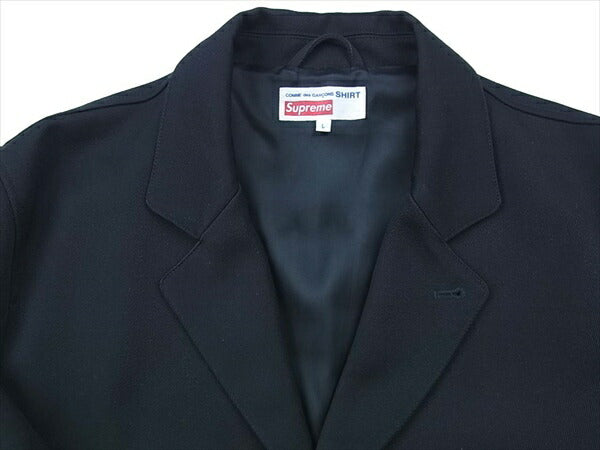 Supreme シュプリーム 18AW COMME des GARCONS Wool Overcoat ウール オーバーコート ジャケット ブラック系 L【美品】【中古】