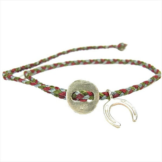スコーシャ 未使用 Bracelet AQUA/OLIVE/RED 華奢 ロープ ブレスレット マルチカラー系【極上美品】【中古】
