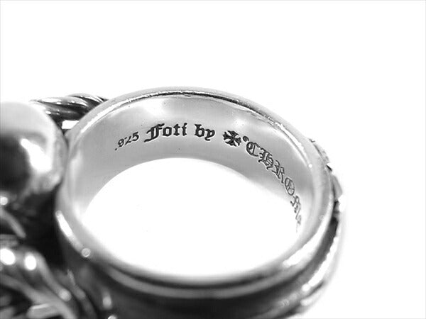 CHROME HEARTS クロムハーツ（原本有） 国内正規店原本付属 FT HRRSTTR CABLE SML フォティ ハリスティーター スモール ケーブル スカル リング シルバー 14号程度【美品】【中古】