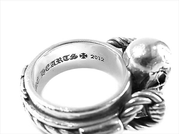 CHROME HEARTS クロムハーツ（原本有） 国内正規店原本付属 FT HRRSTTR CABLE SML フォティ ハリスティーター スモール ケーブル スカル リング シルバー 14号程度【美品】【中古】