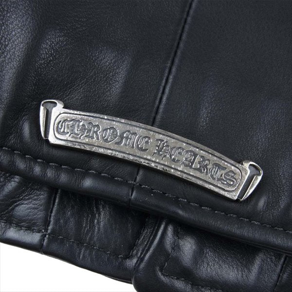 CHROME HEARTS クロムハーツ（原本無） ×コムデギャルソン COMME des GARCONS JJ DEAN ディーン 裏地フリル ライダース  レディース ジャケット ブラック系 M【美品】【中古】