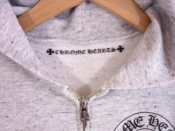 CHROME HEARTS クロムハーツ（原本無） 国内正規品 マティーボーイ ジップアップ パーカー グレー系 XS【美品】【中古】