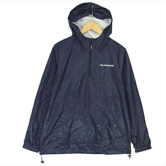 Supreme シュプリーム 17AW Packable Ripstop Pullover パッカブル リップストップ プルオーバー パーカー ネイビー系 Ｓ【中古】