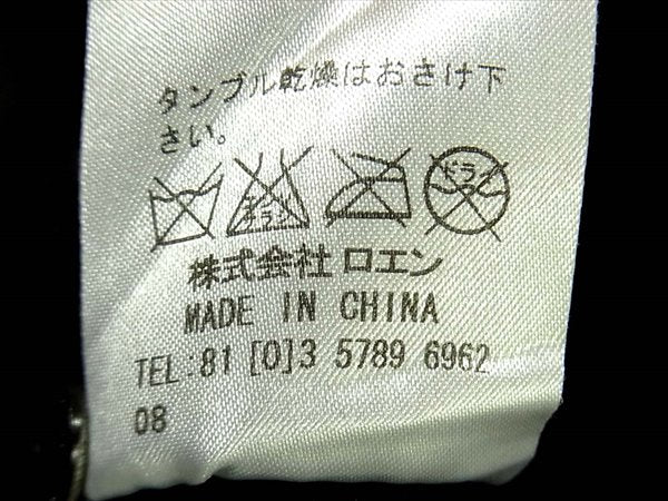 ROEN ロエン バックスカルスタッズ ブロックチェック ウールシャツ 長袖 シャツ 長袖シャツ グレー系 46【中古】