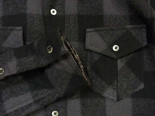 ROEN ロエン バックスカルスタッズ ブロックチェック ウールシャツ 長袖 シャツ 長袖シャツ グレー系 46【中古】
