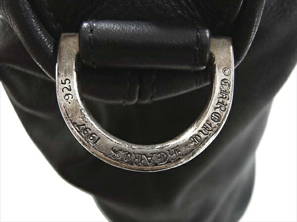 CHROME HEARTS クロムハーツ（原本有） 国内正規店原本付属 GILLES CEME CRS セメタリー クロス パッチ ボストン バッグ ブラック系【美品】【中古】