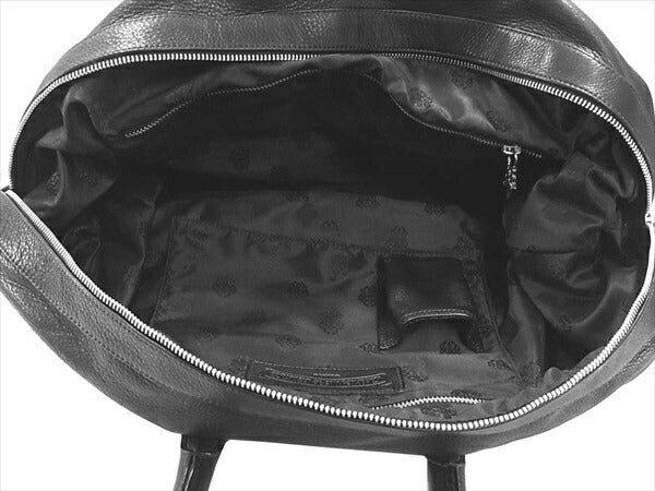 CHROME HEARTS クロムハーツ（原本有） 国内正規店原本付属 GILLES CEME CRS セメタリー クロス パッチ ボストン バッグ ブラック系【美品】【中古】