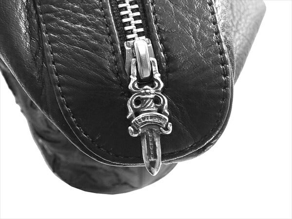 CHROME HEARTS クロムハーツ（原本有） 国内正規店原本付属 GILLES CEME CRS セメタリー クロス パッチ ボストン バッグ ブラック系【美品】【中古】