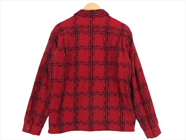 TENDERLOIN テンダーロイン T-WOOL SHT PLAID ウール 長袖シャツ チェック シャツ レッド系  レッド系 S【美品】【中古】