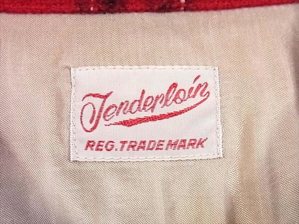 TENDERLOIN テンダーロイン T-WOOL SHT PLAID ウール 長袖シャツ チェック シャツ レッド系  レッド系 S【美品】【中古】