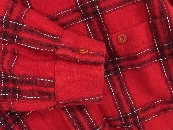 TENDERLOIN テンダーロイン T-WOOL SHT PLAID ウール 長袖シャツ チェック シャツ レッド系  レッド系 S【美品】【中古】