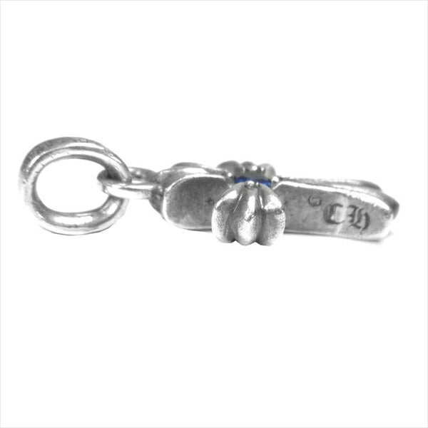 CHROME HEARTS クロムハーツ（原本無） CRS BBYFAT SAP ベイビー ファット 1サファイア チャーム ネックレス ペンダントトップ シルバー【中古】