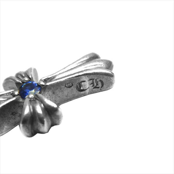 CHROME HEARTS クロムハーツ（原本無） CRS BBYFAT SAP ベイビー ファット 1サファイア チャーム ネックレス ペンダントトップ シルバー【中古】