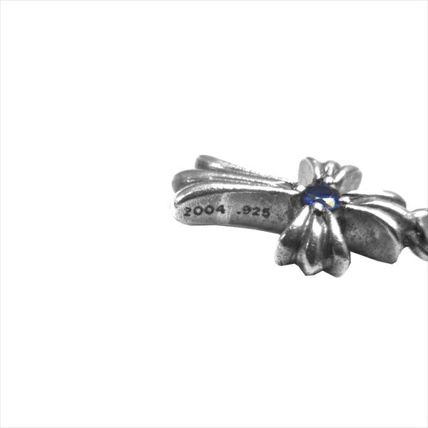 CHROME HEARTS クロムハーツ（原本無） CRS BBYFAT SAP ベイビー ファット 1サファイア チャーム ネックレス ペンダントトップ シルバー【中古】