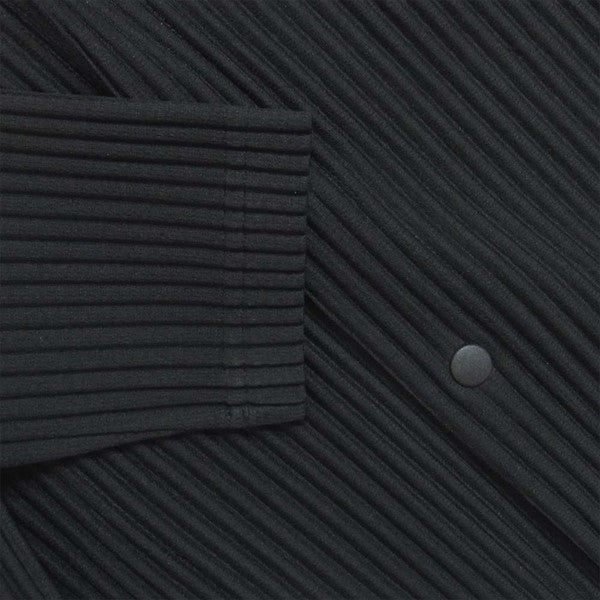 ISSEY MIYAKE イッセイミヤケ オムプリッセ HOMME PLISSE HP55JL141 プリーツ加工 カーディガン 黒系 2【美品】【中古】