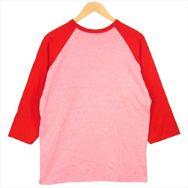 TENDERLOIN テンダーロイン クルーネック プリント Tシャツ 七分袖 ナンバー カットソー レッド系 レッド系 Ｍ【中古】