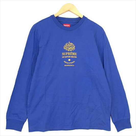 Supreme シュプリーム 19AW Marrakech L/S Top ロングスリーブ 長袖 プリント カットソー ブルー系 Ｓ【中古】
