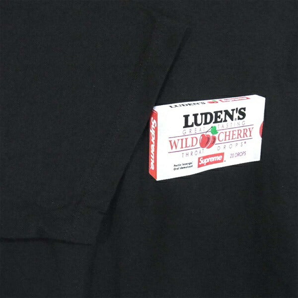 Supreme シュプリーム 18AW Ludens Tee WILD CHERRY 半袖Tシャツ 半袖 USA製 コットン 黒 L【中古】