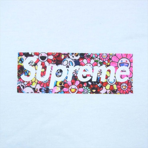 Supreme シュプリーム × 村上隆 COVID-19 Relief Box Logo Tee レリーフ ボックスロゴ Tシャツ ホワイト系 M【新古品】【未使用】【中古】