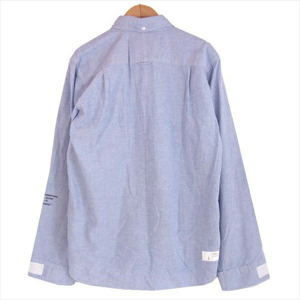 uniform experiment ユニフォームエクスペリメント 18AW VELCRO CUFF B.D SHIRT オックスフォード シャツ 長袖シャツ 水色系 1【中古】