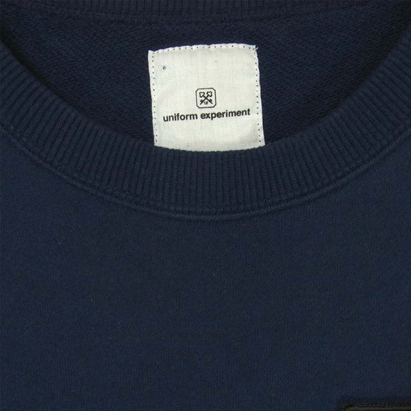 uniform experiment ユニフォームエクスペリメント WAPPEN CREW NECK SWEAT スウェット 紺系 2【中古】