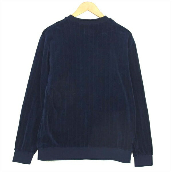 Supreme シュプリーム 16AW Velour Crewneck ベロア クルーネック スウェット カットソー ダークネイビー系 Ｍ【中古】