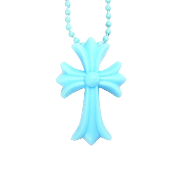 CHROME HEARTS クロムハーツ（原本無） 青山20周年記念 St.Barth RUBBER CH CRS SML ラバー スモール CH クロス シリコン 水色系【美品】【中古】