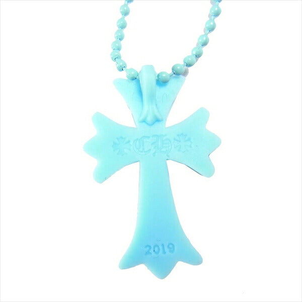 CHROME HEARTS クロムハーツ（原本無） 青山20周年記念 St.Barth RUBBER CH CRS SML ラバー スモール CH クロス シリコン 水色系【美品】【中古】