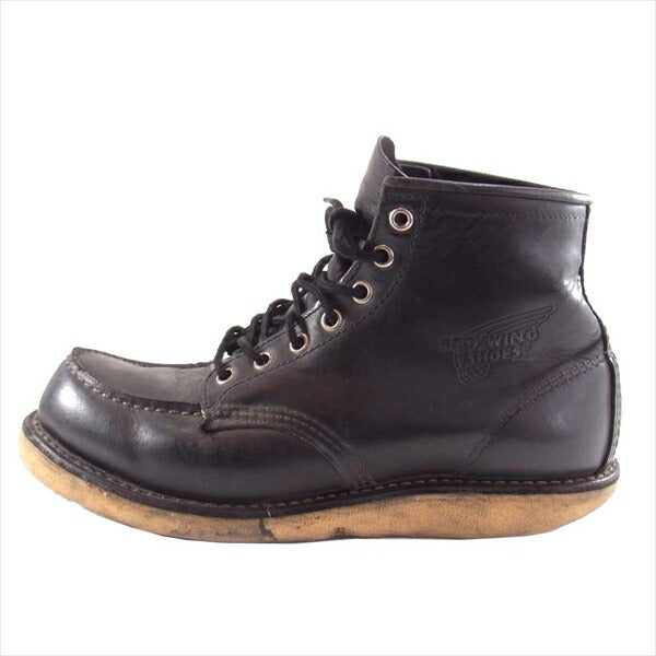 RED WING レッドウィング 8130 アイリッシュ セッター メンズ USA製 ワークブーツ ブラック系 8D【中古】