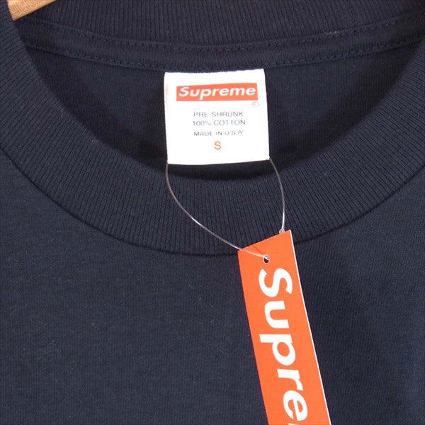 Supreme シュプリーム 18AW Life Sucks Die Tee プリント 半袖 メンズ 紺 S【美品】【中古】