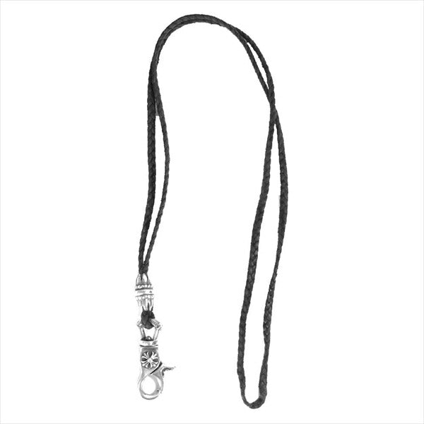 CHROME HEARTS クロムハーツ（原本無） CH LANYARD ランヤード クロス クリップ ホルダー ネックレス 黒系 全長45cm程度【中古】