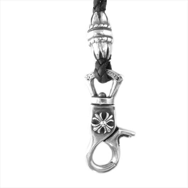 CHROME HEARTS クロムハーツ（原本無） CH LANYARD ランヤード クロス クリップ ホルダー ネックレス 黒系 全長45cm程度【中古】
