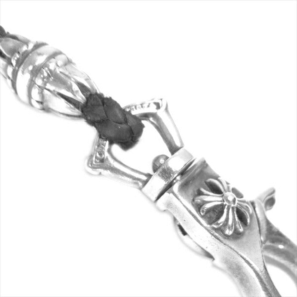 CHROME HEARTS クロムハーツ（原本無） CH LANYARD ランヤード クロス クリップ ホルダー ネックレス 黒系 全長45cm程度【中古】