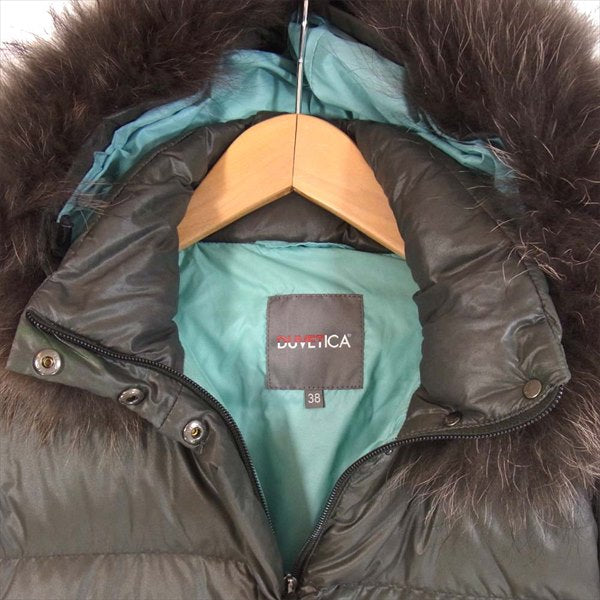DUVETICA デュベティカ MFG-1001R Kappa カッパ ファー ダウン コート レディース カーキ(オリーブグリーン)系 38【中古】