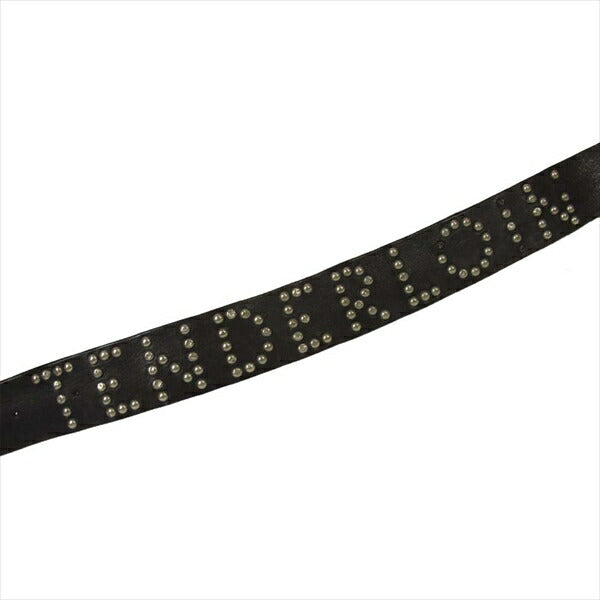 TENDERLOIN テンダーロイン ロゴスタッズ レザー ベルト レザーベルト ブラック系 34【中古】