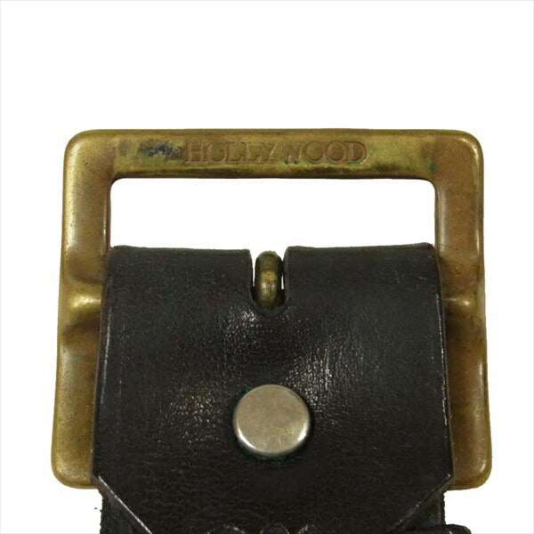 TENDERLOIN テンダーロイン ロゴスタッズ レザー ベルト レザーベルト ブラック系 34【中古】