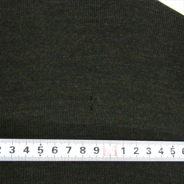 TENDERLOIN テンダーロイン T-J.O SWEATER コーデュロイ 切替 ニット 長袖シャツ カーキ(オリーブグリーン)系 Ｌ【中古】