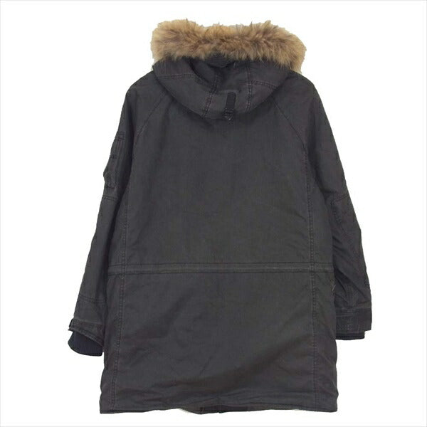 Johnbull ジョンブル 16475SHK N-3B ミリタリー ファー フード ジャケット ブラック系 Ｓ【中古】