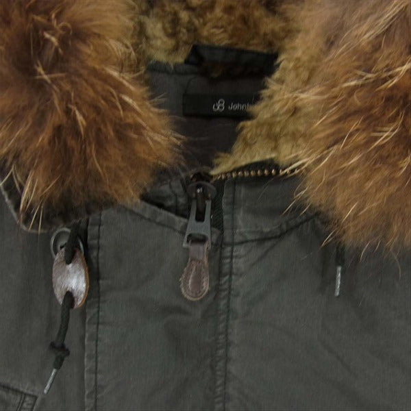 Johnbull ジョンブル 16475SHK N-3B ミリタリー ファー フード ジャケット ブラック系 Ｓ【中古】