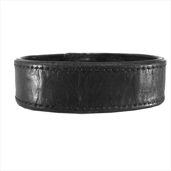 CHROME HEARTS クロムハーツ（原本無） 3ボタン 2スナップ 腕輪 リップ＆タン レザー ブレスレット ブラック系【中古】