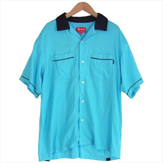 Supreme シュプリーム 17SS Playboy Bowling Shirt プレイボーイ ボーリングシャツ ブルー系 M【中古】