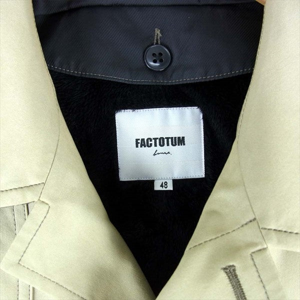 FACTOTUM ファクトタム 103828 ボア ライナー コート ベージュ系 48【中古】